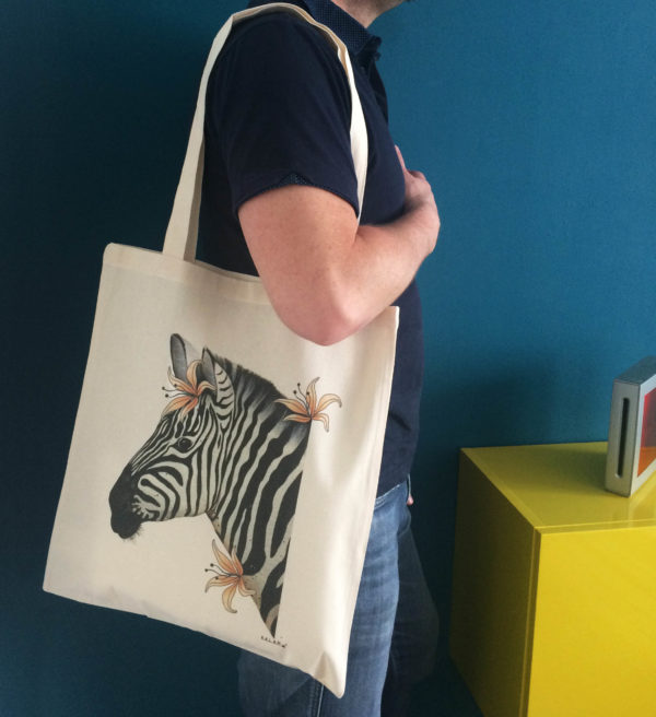 sac zèbre tote bag sympa