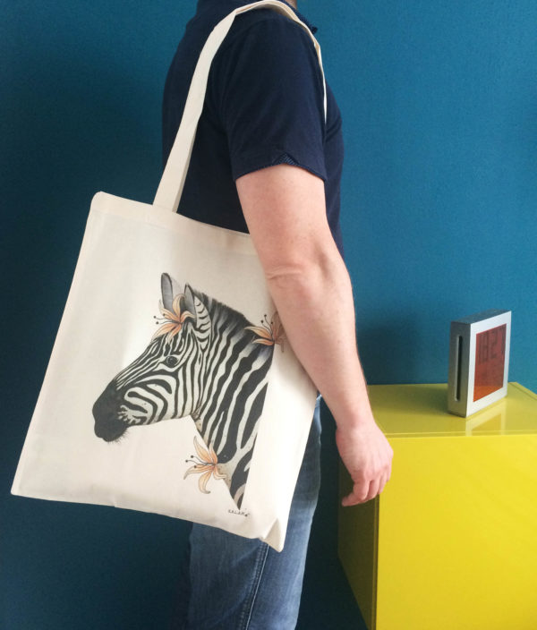 sac zèbre tote bag sympa