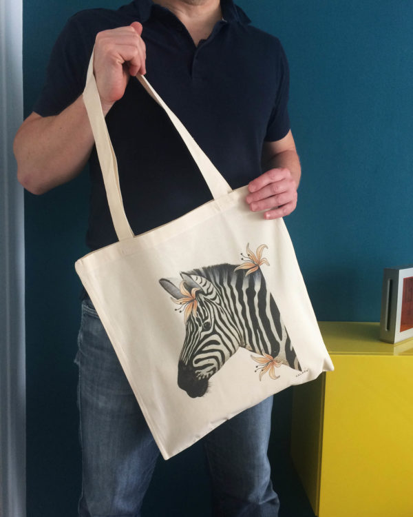sac zèbre tote bag sympa