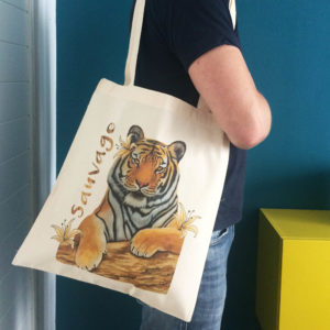 sac illustré tigre