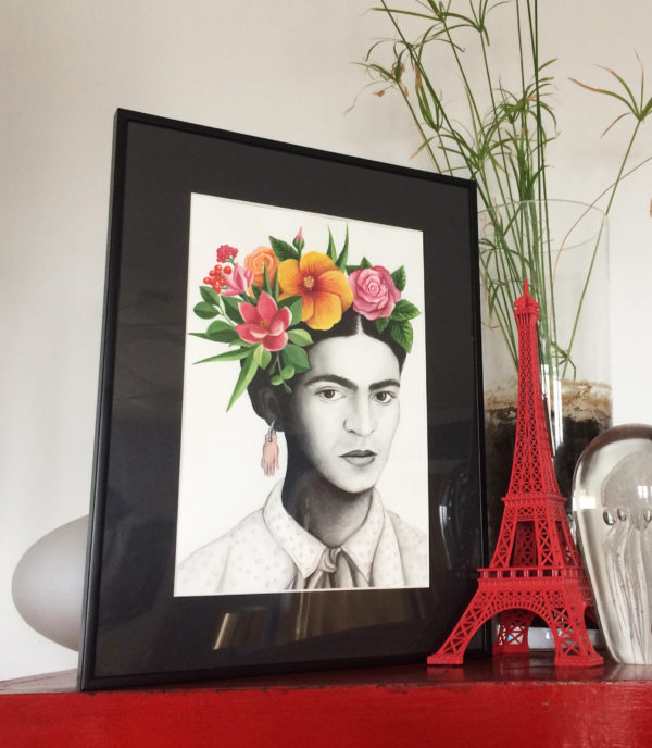 aquarelle d'après Frida khalo